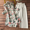 WHITE COLOR FLOWER PRINTED TOP AND PALAZZO SET